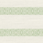 Today Interiors COASTAL HAVEN LN40100-LN40112 LN40104 Green Aztec patterns on a white background.

