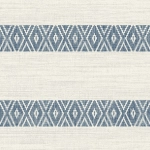 Today Interiors COASTAL HAVEN LN40100-LN40112 LN40112 Dark blue Aztec patterns on a white background.
