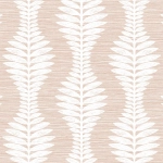 Today Interiors COASTAL HAVEN LN40500-LN40518 LN40506 White leaves over a soft peach backdrop.