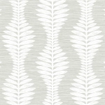 Today Interiors COASTAL HAVEN LN40500-LN40518 LN40518 White leaves against a muted sage green background.