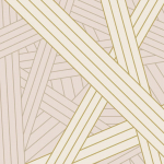 Missoni Home NASTRI 10562 Delicate blush pink backdrop with off-white and lustrous gold linea...