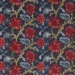 Nina Campbell Coromandel Fabric NCF4243-01 Blue/Red/Gold