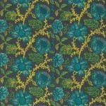 Nina Campbell Coromandel Fabric NCF4243-02 Teal/Green/Lime