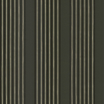 Nina Campbell Abbotsford NCW4123-07 Gloss black and gilver stripes on matte charcoal.