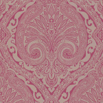 Nina Campbell Khitan NCW4186-11 Cranberry and gilver.