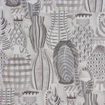 Nina Campbell Collioure NCW4300-05 Grey and taupe on a light grey background
