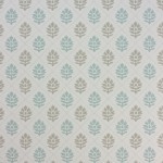 Nina Campbell Camille NCW4303-03 Aqua and beige on a white background
