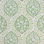 Nina Campbell Marguerite NCW4304-01 Green on an ivory background
