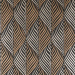Nina Campbell Bonnelles NCW4352-06 silver and gold on a black background 