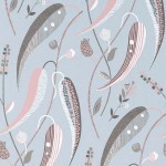 Nina Campbell Colbert NCW4353-02 pink and white on a French grey background