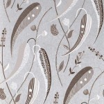 Nina Campbell Colbert NCW4353-06 taupe and ivory on a silver background
