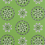 Nina Campbell Garance NCW4354-04 dark brown and white on an emerald background