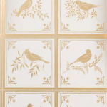 Nina Campbell Fortoiseau NCW4356-01 gold on an ivory background