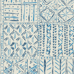 Nina Campbell Cloisters NCW4391-04 A gentle, geometric design featuring a patchwork pattern using soft...
