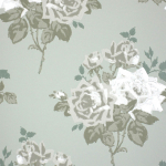 Nina Campbell Rosa Alba NCW4033-03 In washed greens and greys.