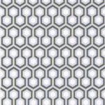 Cole and Son Hicks' Hexagon 66/8055 Cool greys with charcoal.