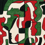 Mind The Gap SAUDADE WP20876 Black, Cream, Green. Red