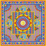 Dolce & Gabbana SOL CARRETTO - PANEL TCW011TCAHPUC092 A vibrant mix of bold colours including red, yellow, blue, green, a...