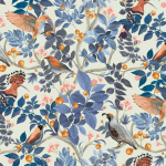 Timeless Design Birds and Berries TD1002-02 Chalk White 