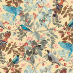 Timeless Design Birds and Berries TD1002-03 Summer sand 