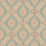 Mind The Gap THE BAR TAPESTRY WP30178 Features a soft beige background with accents of vibrant red and tu...