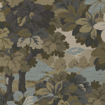 Today Interiors WOODLAND FOREST TR70106 Rich brown, khaki, olive, and cream tones evoke a warm, woodland at...