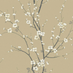 Today Interiors CHERRY BRANCHES TR70907 Champagne gold tones with metallic finish add subtle glamour to blo...