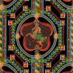 Mind The Gap VENETIAN ORNAMENT MTG207-67 In this colourway, a rich anthracite background is complemented by ...