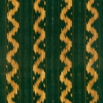 Mind The Gap VINTAGE IKAT WP30102 Rich green shades combined with golden accents, ideal for a lush an...