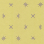 Osborne & Little Coronata Star W5733-02 Limited Edition - Gilver metallic stars on a lemon lime background.