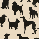 Osborne & Little Best in Show Flock W5872-01 Black flock on cream.