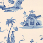 Osborne & Little Palais Chinois W6011-03 Porcelain blue and cream.
