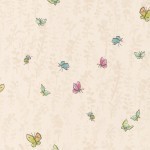 Osborne & Little Butterfly Meadow W6061-04 Green, blue, and pink butterflies amongst taupe foliage set on a pa...
