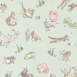 Osborne & Little Quentin's Menagerie W6063-06 Pale Aqua