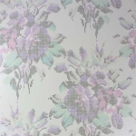 Osborne & Little Pot Pourri W6598-02 Pinks and purples on silver pearl.