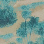 Matthew Williamson Cocos W6652-03 Shades of turquoise on pale gold.