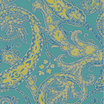 Osborne & Little Patara W6750-02 Green, yellow, gold and blue