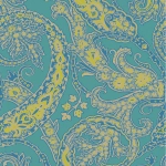 Osborne & Little Patara W6750-02 Green, yellow, gold and blue