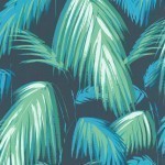 Matthew Williamson Tropicana W6801-01 Petrol, emerald and turquoise. Coordinating fabric available
