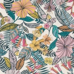 Matthew Williamson Valdemossa W7260-01 cerise, coral and turquoise on a light grey background