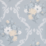 Matthew Williamson Almudaina W7264-01  grey, pale lemon and ice on a grey background