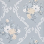 Matthew Williamson Almudaina W7264-01  grey, pale lemon and ice on a grey background