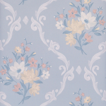 Matthew Williamson Almudaina W7264-02 pale grey, buttermilk and blush on a grey background