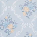 Matthew Williamson Almudaina W7264-03 stone, blue and lavender on a grey background