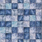 Osborne & Little Hammam W7335-03 Metallic tiles in tones of navy, cobalt, aqua and silver