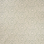 Osborne & Little Hexagon Trellis W7352-02 Shadowed trellis in apple and green on parchment background