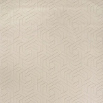 Osborne & Little Hexagon Trellis W7352-03 Shadowed trellis in cream and taupe on light taupe background