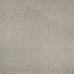 Osborne & Little Hexagon Trellis W7352-04 Shadowed trellis in metallic gilver and taupe on mid taupe background