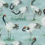 Osborne & Little Cranes W7456-02 Aqua