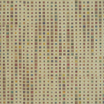 Osborne & Little Sunago Vinyl W7551-02 Jewel coloured squares against a beige and gold background.
